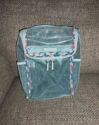 Vera Bradley Mesh Shower Caddy Teal Coral  Water Geo  Shampoo Hanging Travel Bag • $34.95