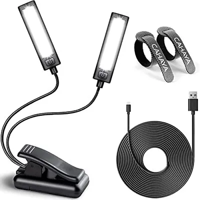 Music Stand Light Clip On Battery Powered Reading Lamp Book Light For Bookwor... • $16.98