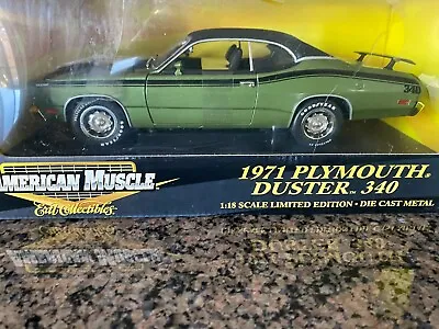 1/18 American Muscle   1971 Plymouth Duster 340 Green • $99.99