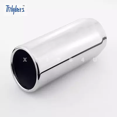 2 1/2 In 3  Out 6.5  Long Stainless Steel Slant Rolled Edge Exhaust Tailpipe Tip • $27.97