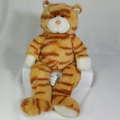 Build A Bear Orange Stripe Tabby Kitty Cat Plush Stuffed Animal MEOW Sound Works • $16.95