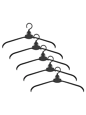 Clothes Folding Hangers 5 Pcs Travel Collapsible Portable Black Drying Rack • $8.09