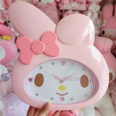 My Melody Wall Clock Children Rabbit Cute Wall Clock Bedroom Decoration Gifts • $35.37