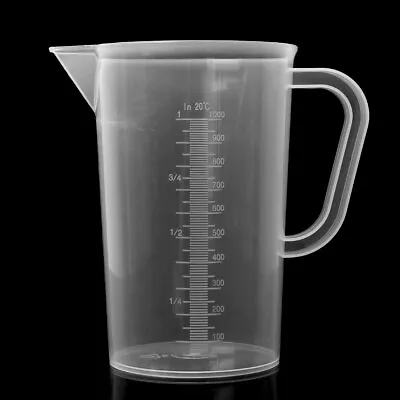 Plastic Pour Spout Measuring Cup Water Pitcher Jug+Lid W/Handle Container Grips • $8.45