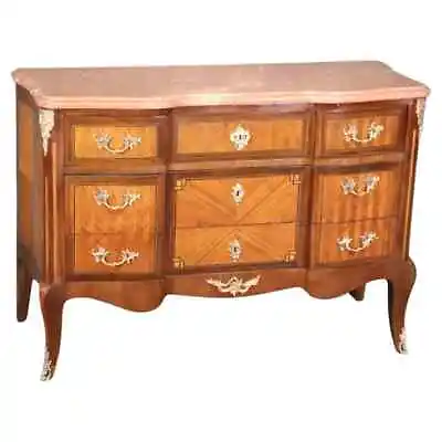 Antique 19th Century French Louis XV Rococo Style Marble Top Commode • $2500
