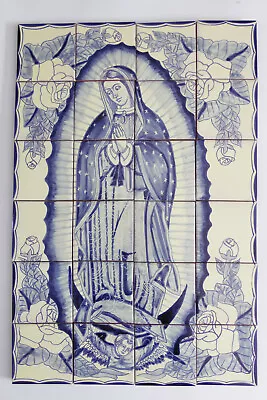 25  CERAMIC TILE MURAL Mexican Talavera Mosaic Hand Painted Backsplash • $149