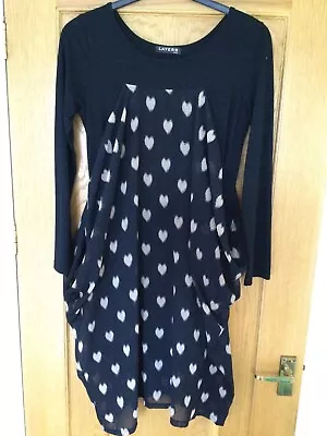 Layers Paris Lagenlook Style Dress Polka Dot Hearts Long Sleeve 10/12/14  • £5