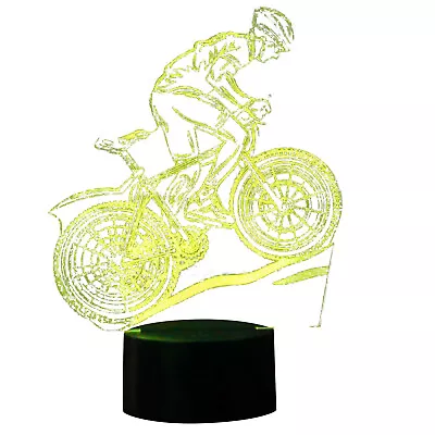 7 Colors Changing Mountain Bike 3D Lights LED Lamp Lights Gift Desk Decoration R • $14.02