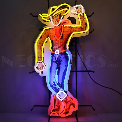 Cowboy Up Neon Sign Las Vegas Garage Poker Wall Lamp Light Wetsern Bar BBQ 36  • $390