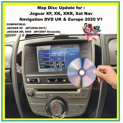 Map Jaguar XF XK XKR Sat Nav DISC DVD UK & Europe Latest Map Update • £21.50
