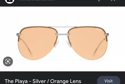 $35 • Buy Quay Australia Sunglasses The Playa Orange Silver Like New Sold Out Limited Ed