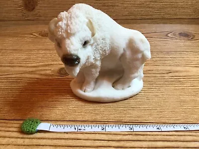 Vintage Stone Critters 4  White Buffalo  Figurine SC-459 United Design Corp.1992 • $17