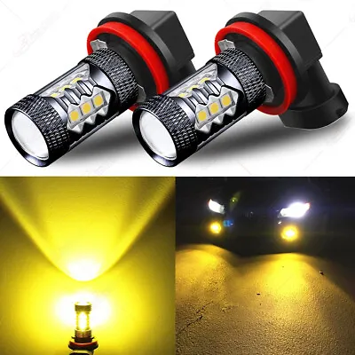 For Honda Accord Civic 2006-2019 H11 Fog Light Projector Lens Yellow LED Bulbs • $19.70