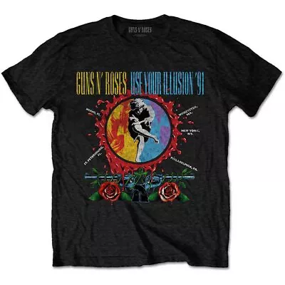 Guns N' Roses Use Your Illusion Circle Splat Official Tee T-Shirt Mens • £15.99