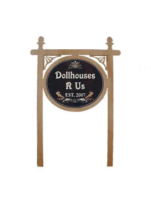 1:12 Miniature Personalized  Hand Painted Dollhouse Sign  • $24.99