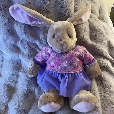 Build A Bear 2021 Tan Floppy Ears Easter Bunny Dress Plush Stuffed Animal 15  • $11.59