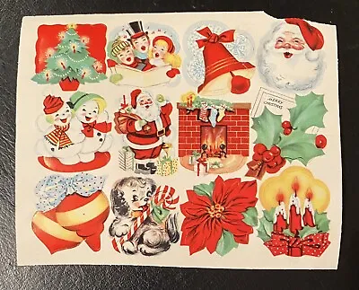 UNUSED 1950’s SHEET Of 12 CHRISTMAS SEALS Dennison LICK And STICK • $9.95