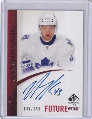 2010-11 SP Authentic Rookie Future Watch Auto #250 Nazem Kadri RC 837/999 • $25.76