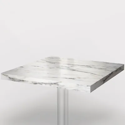 £46.27 • Buy Italia Bistro Table Top | 60x60 Cm | White Marble | Wood | Gastronomic Restaurant H...
