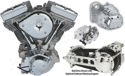 S&s Cycle Ultima 100” Natural Evo Softail Harley Driveline Engine Motor Free S&h • $6599.99