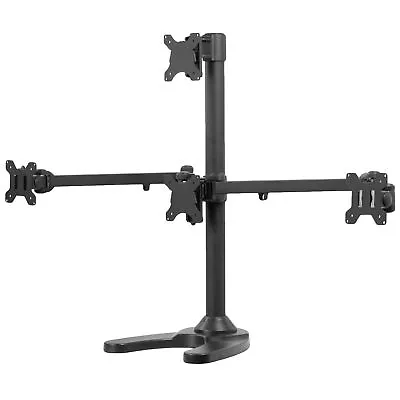 VIVO Steel Quad Monitor Mount Adjustable 3 + 1 Stand | 4 Screens Up To 32  • $119.99