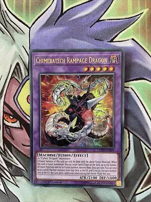 LEDD-ENB29 Chimeratech Rampage Dragon Ultra Rare 1st Edition Yugioh Card NM Cond • £3.45