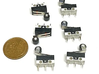 6 X  Roller Limit Micro Switch Mini Small KW10-Z4P Momentary SPDT NC NO B12  • $8.49