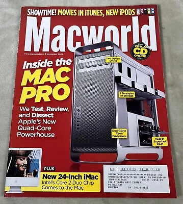 Macworld Magazine November 2006 Inside Mac Pro Apple Quad Core Computing Drives • $14.88