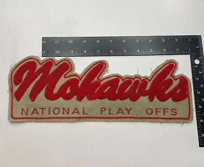 $19.95 • Buy Vtg & Giant MOHAWKS NATIONAL PLAY OFFS Chenille Back-Of-Jacket-Size Patch 321H