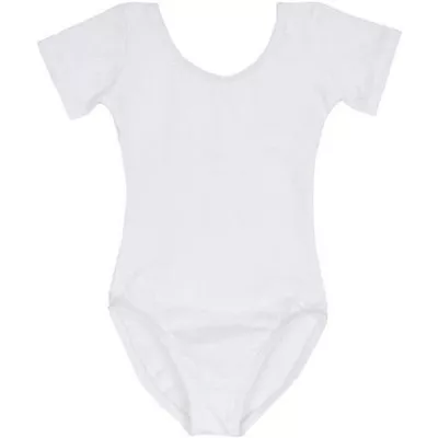 Mondor 496 White Child's Size Small (4-7) Short Sleeve Leotard • $18.99