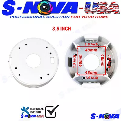 $12.99 • Buy 3.75  CCTV Security Camera Junction Box Deep Base Outlet For Dome Camera
