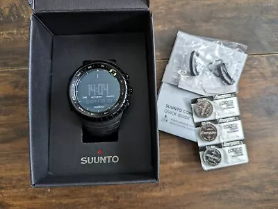 SUUNTO Core Black Men's Outdoor Sports Watch Rubber Band Quarts Digital  • $94.99