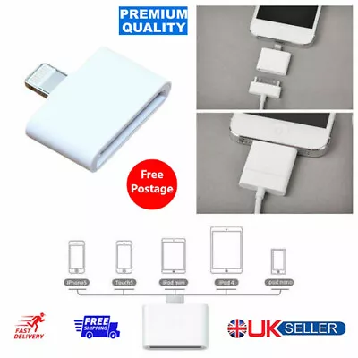 30 Pin To 8 Pin Converter Adapter Adaptor For I*Phone 46s67 5 I*Pad Charger • £5.99