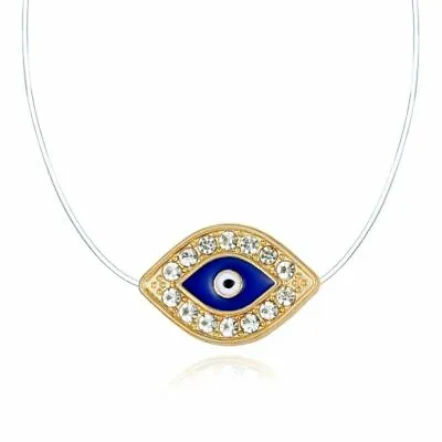 New Invisible Necklace Zircon Necklace Eye Devil's Eye Necklace Gift • £4.99