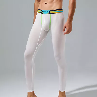 Men's Compression Thermal Legging Pants Soft Bulge Pouch Quick Dry Bottom Tight • $13.49