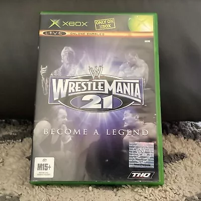 Xbox Live WWE Wrestlemania 21 Become A Legend Complete Game 2005 PAL MA 15+ • $10