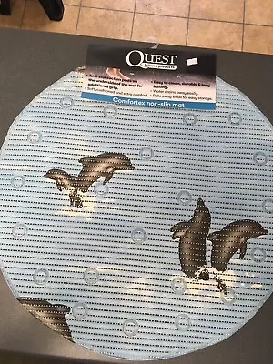 Quest Comfortex Non-Slip 55cm Padded Circular Shower Mat Caravan / Motorhome • £4.99