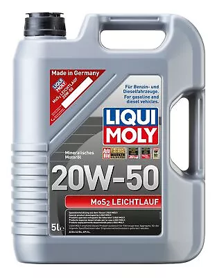 $118.95 • Buy Liqui Moly MoS2 Leichtlauf 20W-50 5L Fits Ssangyong Musso Sports MUSSO SPORTS