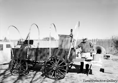 Cowboy Cook And Chuck Wagon Radium Springs New Mexico - Vintage Photo Print • $7.50