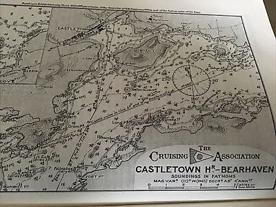 VINTAGE SEA CHART / NAUTICAL MAP 1961  Ireland Castletown Harbour Bearhaven • £3.25