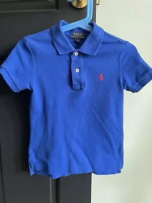 Boys Ralph Lauren Polo Shirt Age 3 / 3T Blue Excellent Condition • £9.50