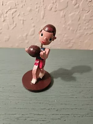 Vintage Hand Carved Wooden BobbleHead-Basketball Player • $20