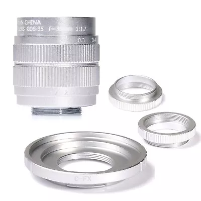 Fujian 35mm F1.7 CCTV Movie Lens C Mount For Fuji Fujifilm X-Pro1 X-Pro2 XH1 XE2 • $25.65