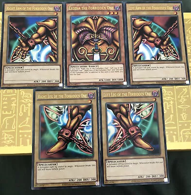 YUGIOH Exodia The Forbidden One Complete Set Ultra Rare YGLD Mint And Brand New! • £22.97