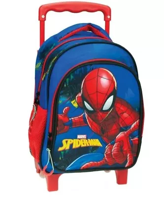 Marvel Spider-Man Bag And Backpack Rucksack Wheels Junior Trolley • £27.99