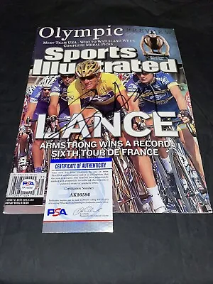 £201.91 • Buy Lance Armstrong Signed SI Sports Illustrated Full Magazine PSA/DNA #4