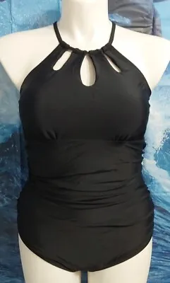 *NWT* CUPSHE Womens Large Black Maternity Keyhole Cutout Swimsuit #10P • $13.99