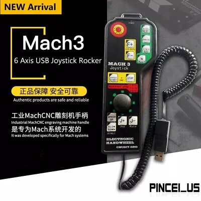 Mach3 6 Axis USB Joystick Rocker Electronic Handwheel For CNC Carving Machine • $26.29