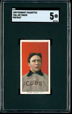 1909-11 T206 JOE TINKER *CENTERED* Piedmont 150/25 Portrait SGC 5 EX CUBS HOF • $2599.95