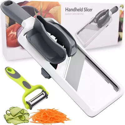 Mandoline Slicer For Kitchen Adjustable Vegetable Slicer With Food HolderHa... • $25.25